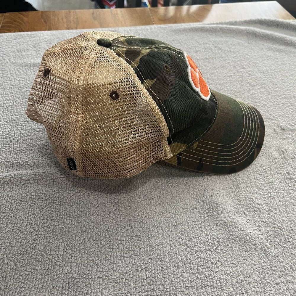 Vtg Legacy Clemson Tigers Camouflage Truck Mesh Hat Football Adjustable - Picture 2 of 7